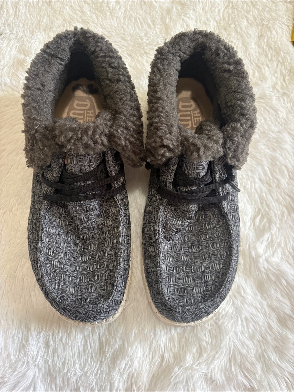 HEY DUDE WENDY FOLD STRETCH COZY SLIP ONS